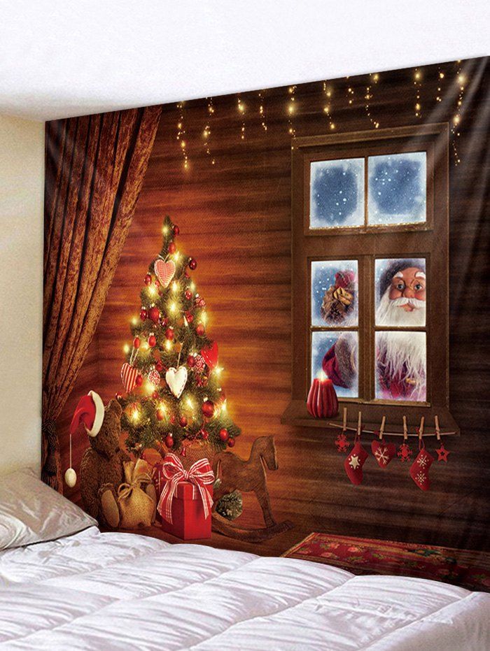 

Christmas House Tree Print Tapestry Wall Hanging Decoration, Multi