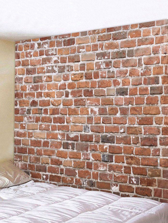

Vintage Brick Print Tapestry Art Decoration, Light brown