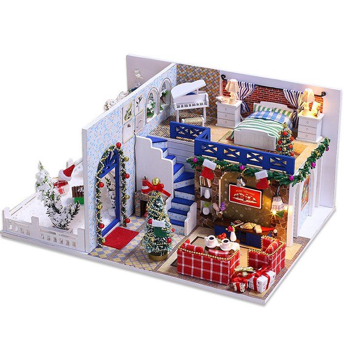 

K - 026 DIY Cabin Christmas Doll House Child Handmade Creative Educational Toy, #001