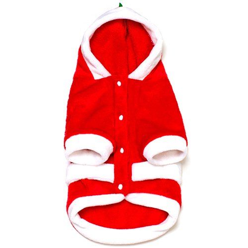 

267 Novelty Day Buckle Coral Cashmere Dog Christmas Dress Two Feet Hitedi Christmas Dog Clothes For Teddy Christmas Dog Clothes, Lava red