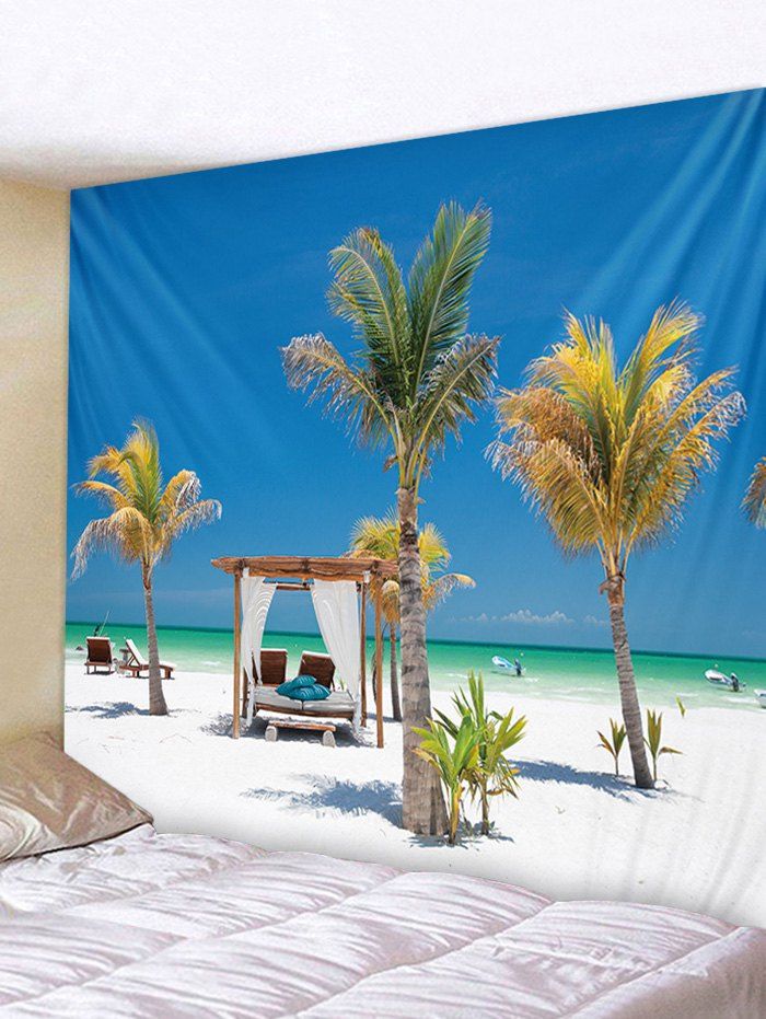 

Beach Palm Tree Print Tapestry Wall Hanging Decoration, Multi