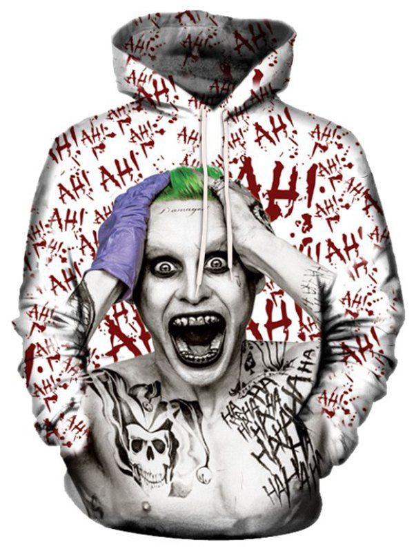 

Man's Hoodies 3D Printing Fashion, White