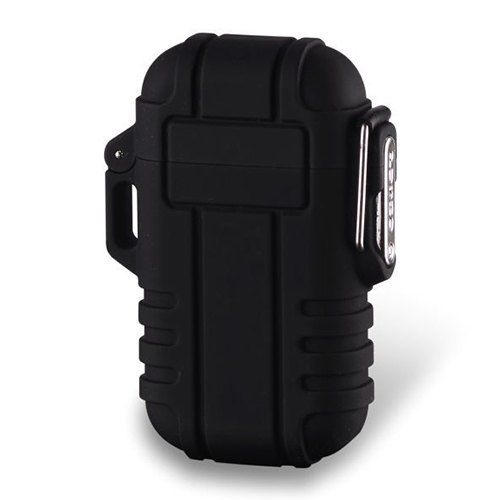 

Waterproof Double Arc Charging F12 Outdoor Portable USB Cigarette Lighter, Black