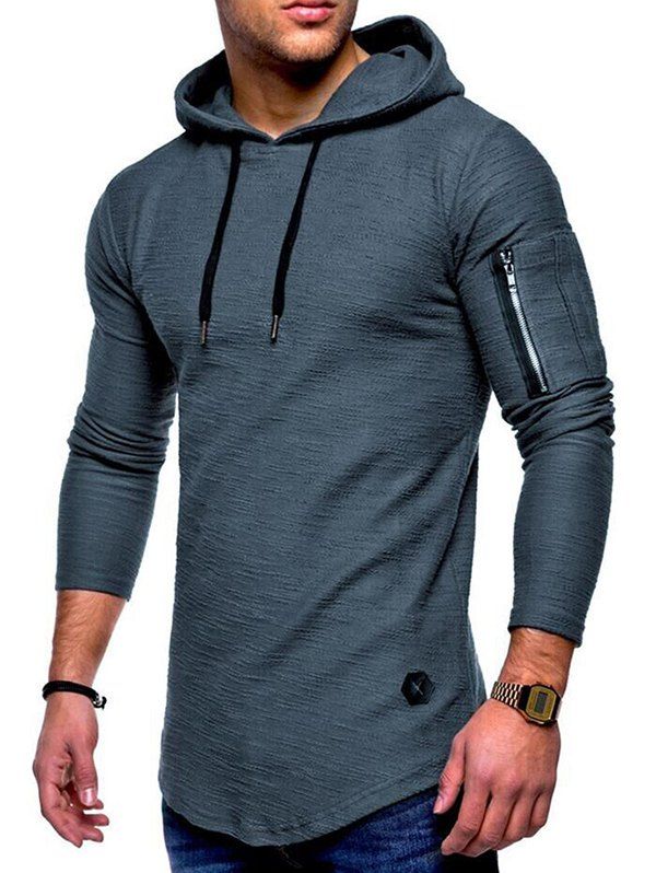

Men Comfortable Hoodie Stylish Hooded Long Sleeve, Slate gray