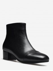 black square toe ankle boots