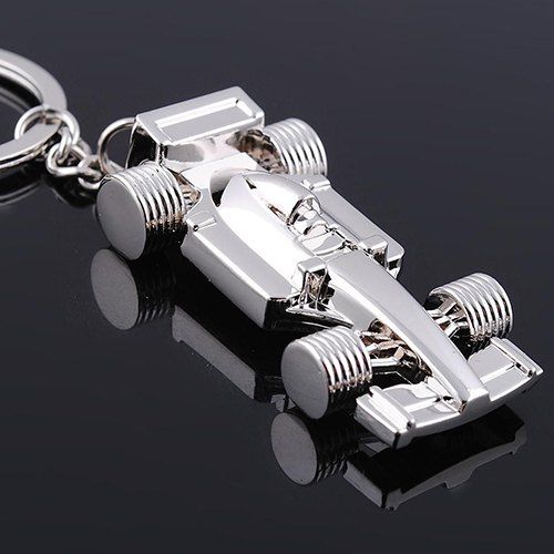 

Mini F1 Racing Keychain, Silver