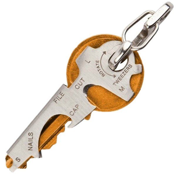 

Multi-function Outdoor Key Ring Stainless Steel Bottle Opener, Silver