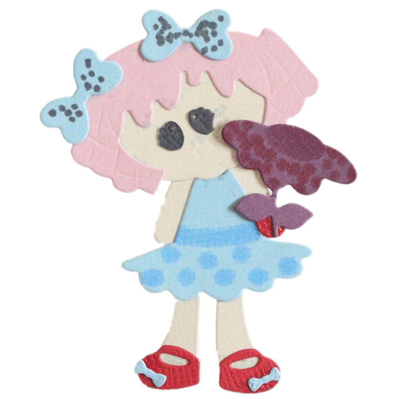 

LF7398 Cute Girl Pattern Cutting Die, Silver