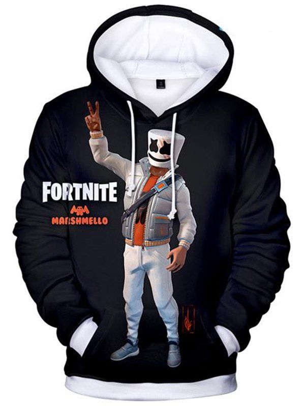 

Sweater 3D Digital Printing Pullover Sweater Men, Black