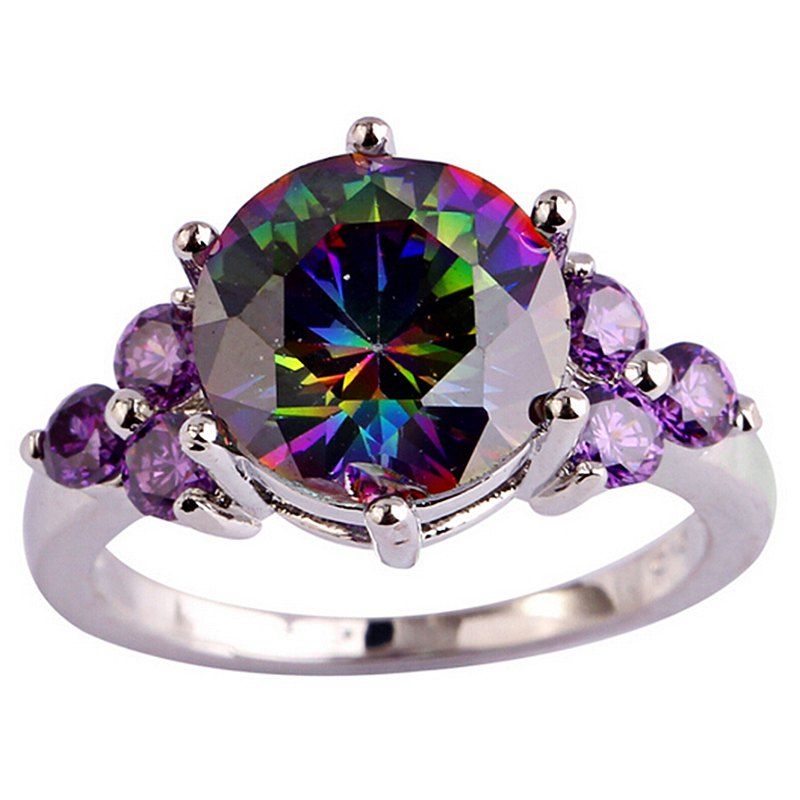 

Rainbow Unisex Fashion Ring, Purple