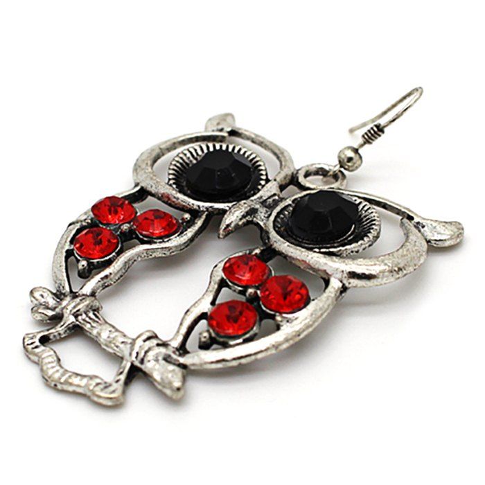 

Women's Stud Earrings Owl Shaped, Lava red
