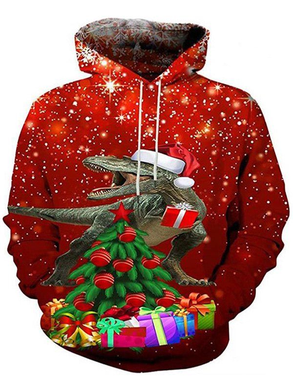 

Sweatshirts Baseball Uniform Christmas Men 3D Pullover Sweater, Red