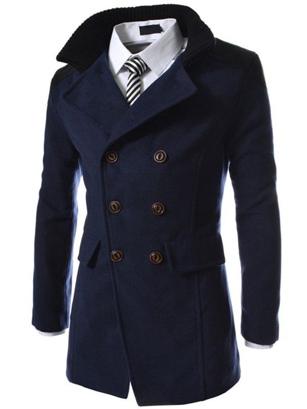 

Men's Coats Stylish Turn-down Collar Comfort Warm, Cadetblue