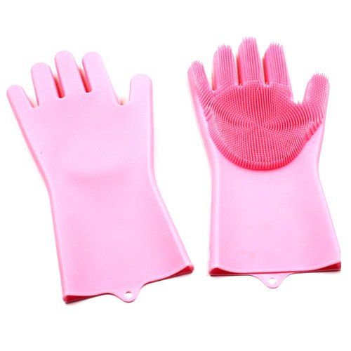 

Magic Silicone Glove High Temperature Wash Glove 2pcs, Pink