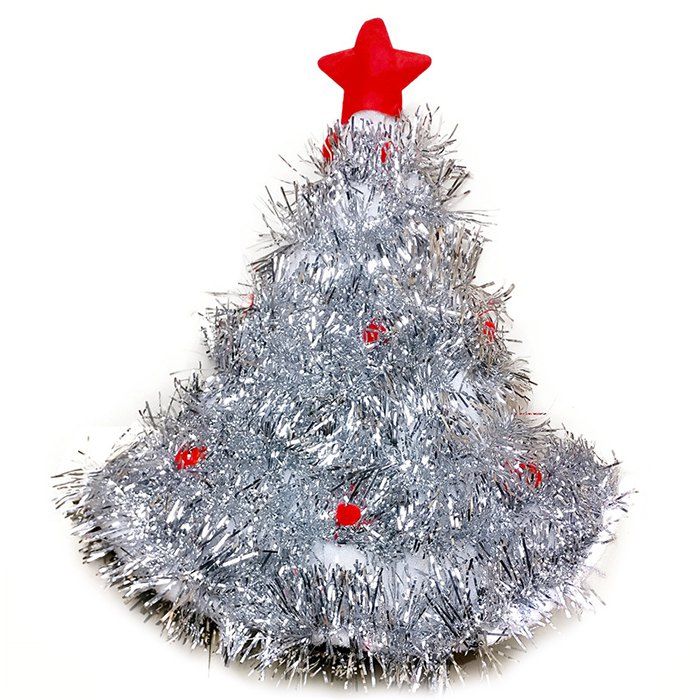 

A65 Christmas Tree Style Scribble Hat, Silver