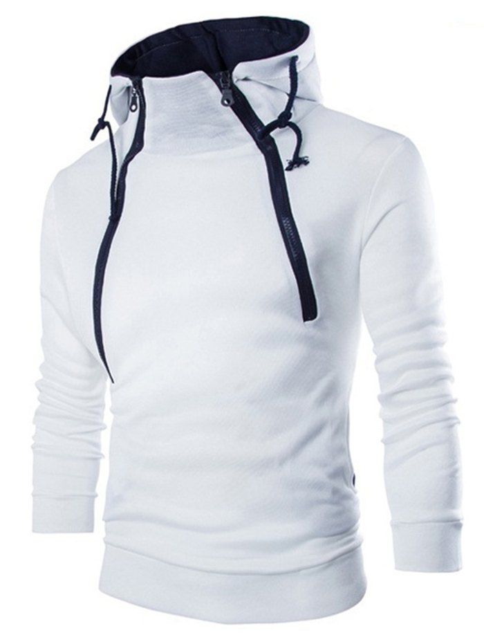 

Men Comfortable Hoodie Hooded Long Sleeve Warm, White