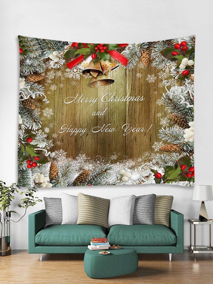 

Christmas Tree Print Tapestry Wall Hanging Decor, Multi