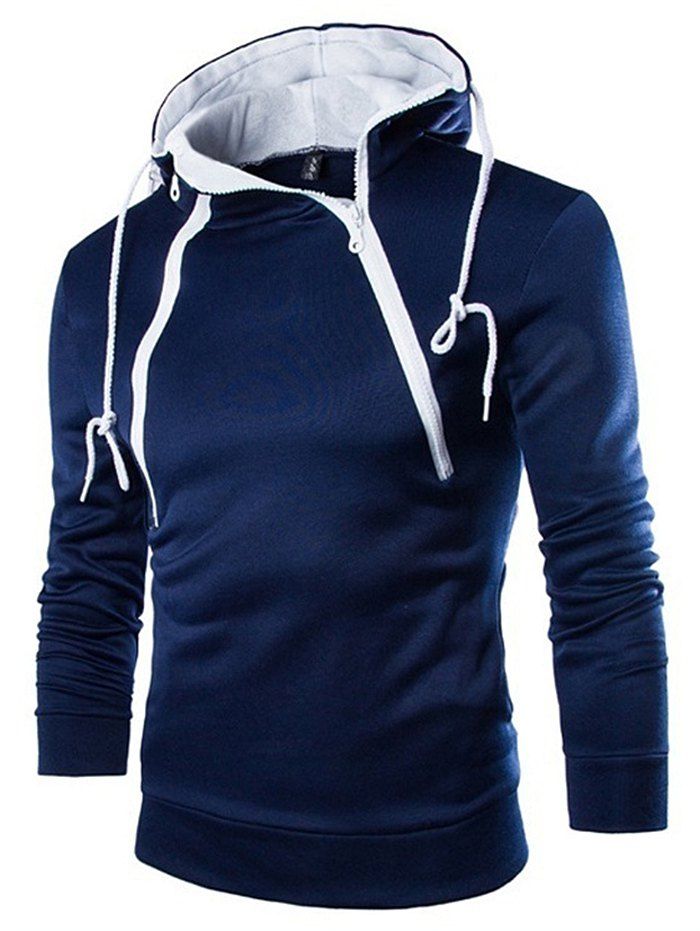 

Men Comfortable Hoodie Hooded Long Sleeve Warm, Cadetblue
