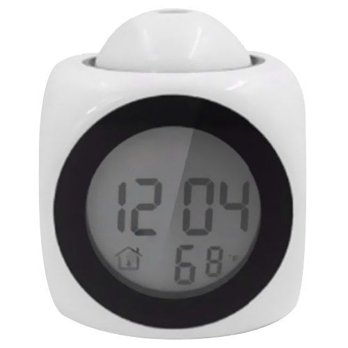 

Multi-function Creative Digital LCD Wall Projection Voice Temperature Display Alarm Clock, Crystal cream