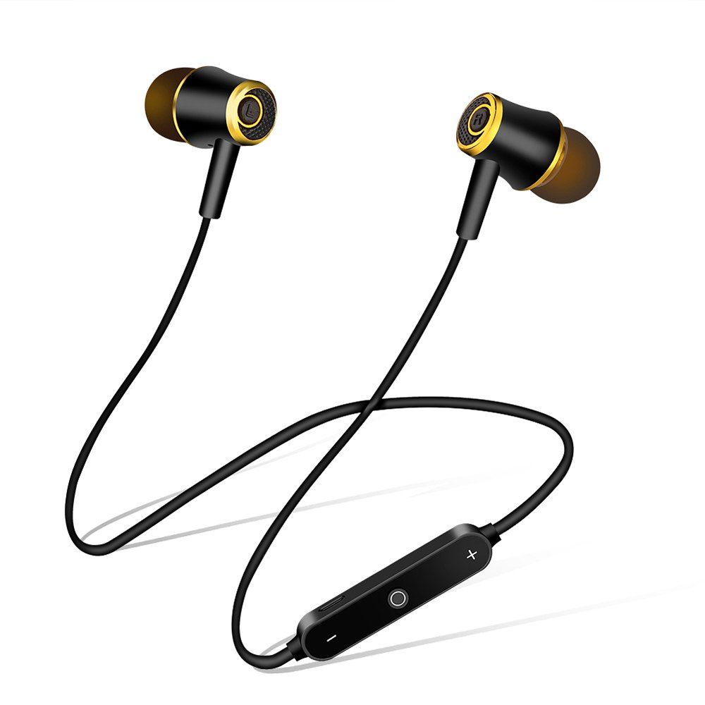 

L5 Sports Music Bluetooth Earphone Neckband Earbuds with Mic, Black