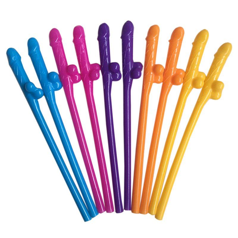 2019 Single Party Color Fun Straw Penis 