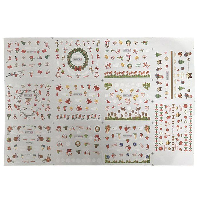 

Fashion Christmas Nail Sticker, Lava red