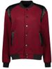 Stand Collar PU-Leather Splicing Jacket -  