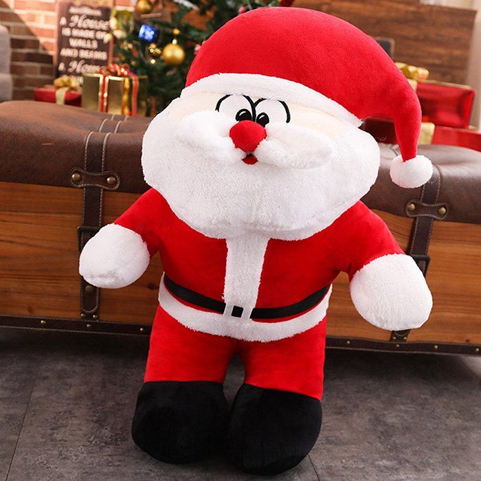 

393-1 Christmas Cute Santa Plush Toy Doll, Red