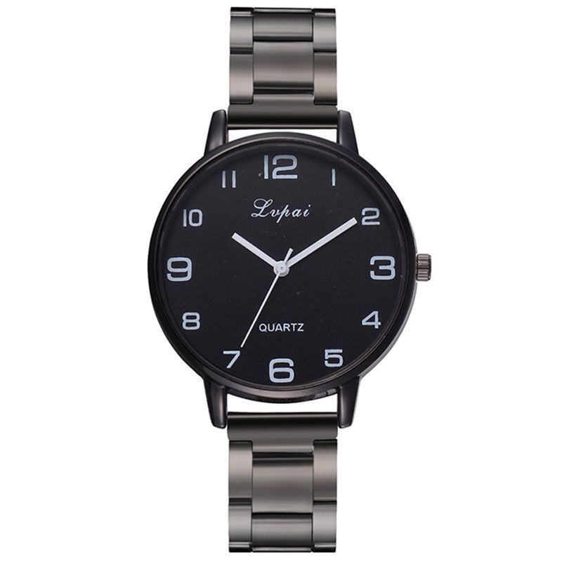

Lvpai P775 Male Steel Belt Ultra-thin Dial Quartz Watch, Black