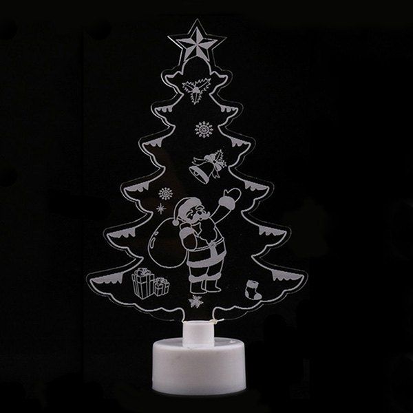 

Colorful Small Christmas Tree Snowman Santa Night Light Gift Christmas Creative Decoration Toy, Transparent