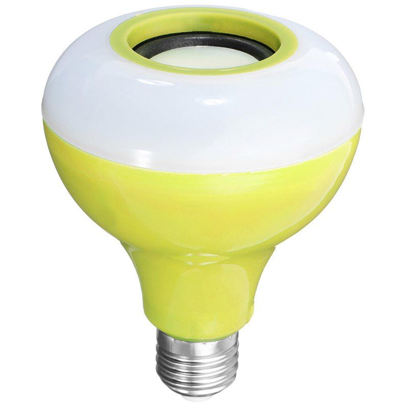

E27 Smart Bluetooth Music Bulb Led Colorful Speaker Wireless With Remote Control Audio Light, Yellow