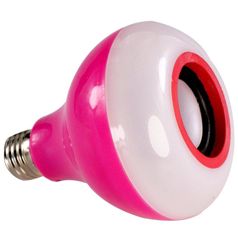 

E27 Smart Bluetooth Music Bulb Led Colorful Speaker Wireless With Remote Control Audio Light, Hot pink