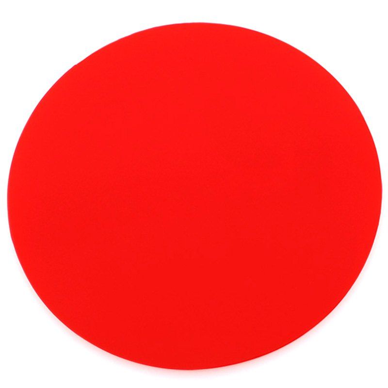 

Round Silicone Coaster Insulation Pad Slip for Household, Red