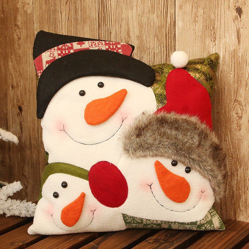 

Christmas Snowman Pillow Cushion Decoration Christmas Child Gift, White