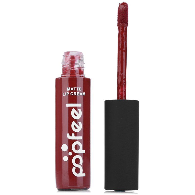 

Popfeel 12 Color Matte Lasting Liquid Lip Gloss, Firebrick