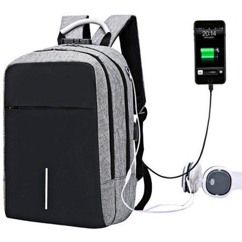  Large Capacity Burglar-proof Oxford Cloth Backpack with USB Charging Port 