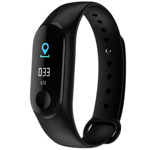  M3PLUS 0.96 inch Smart Bracelet Bluetooth 4.0 Heart Rate Monitoring Blood Pressure Functions 