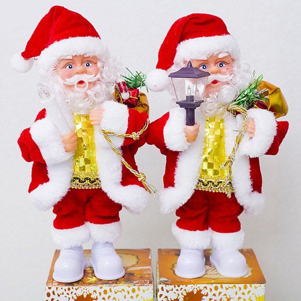

Electric Santa Claus Creative Music Doll Lantern Toy Decoration, Red