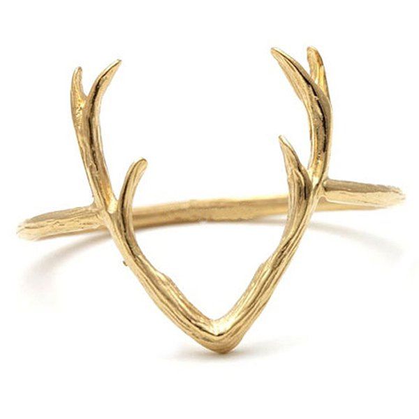 

Antler Shape Ring Fashion, Gold