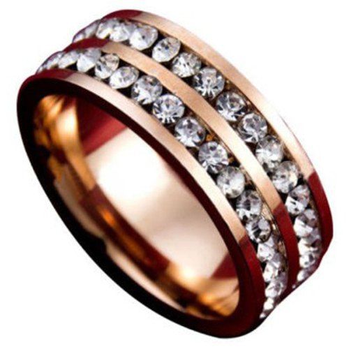 2019 Double Row Diamond Ring Men Rosegal Com