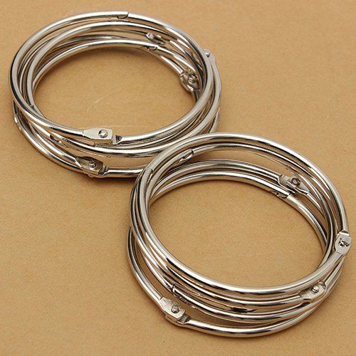 

DIY Album Card Ring Hardware Activity Ring 25mm 10pcs, Silver