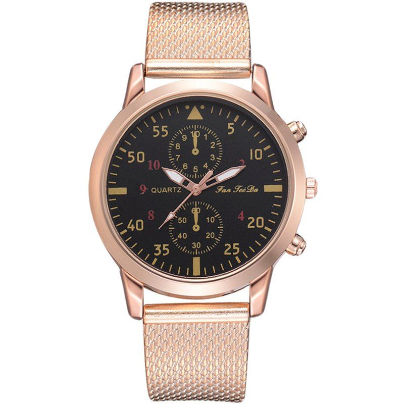 

Fanteeda FD302 Simple and Trendy Business Men Quartz Watch, Rose gold