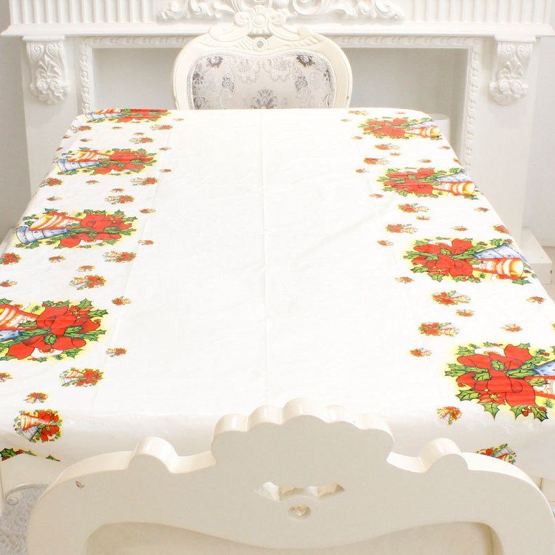 

Merry Christmas Rectangular Tablecloth Kitchen Dining Table Cover, Multi-c