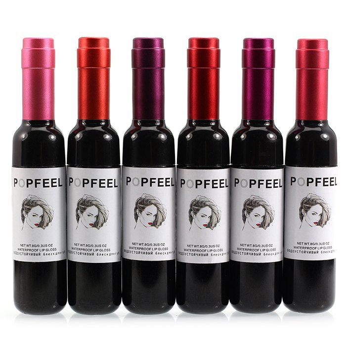 

Popfeel Non-marking Lasting Non-fading Lip Gloss Mixed Colors 6pcs, Multi