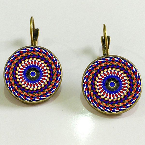 

Retro National Style Hook Earrings Ear Hook Earrings, Cookie brown