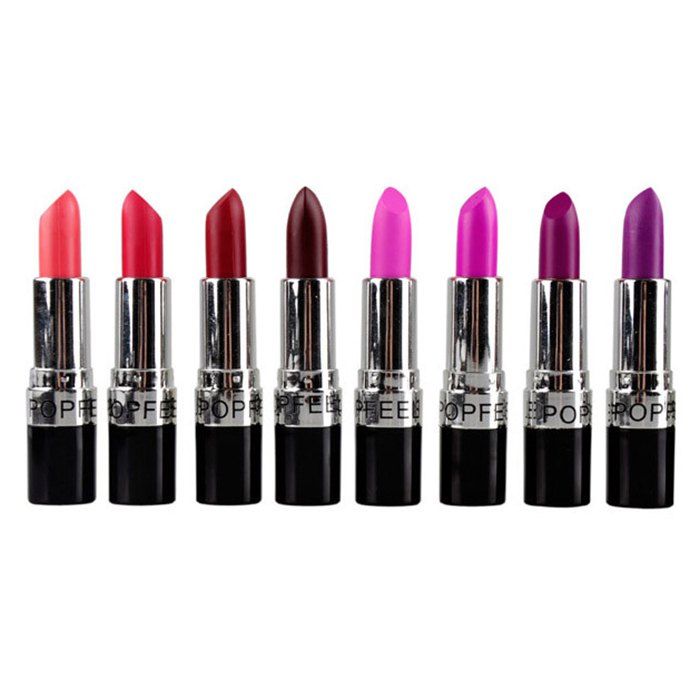 

POPFEEL European And American Colors Matte Silky Coloring Lipstick 8PCS, Multi-a