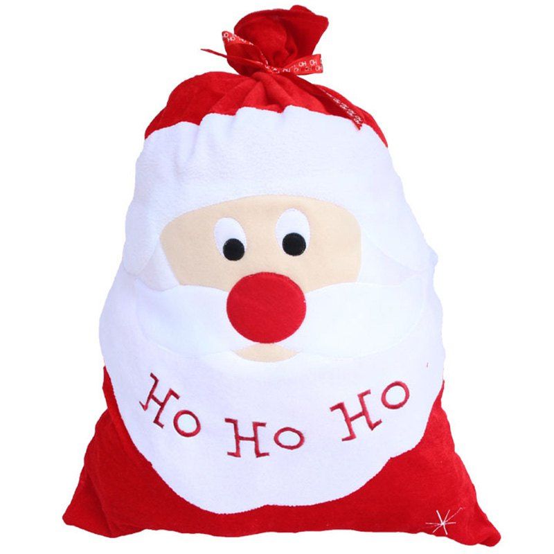 

Christmas Gold Velvet Embroidery Gift Bag, Red