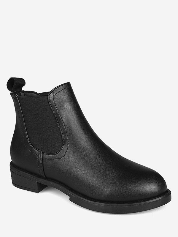 

Low Heel Chelsea Ankle Boots, Black