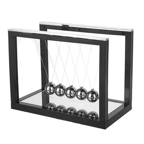 

Newton Pendulum Ball Stainless Steel Bump Ball Moving Ball Desktop Ornaments, Multi-a