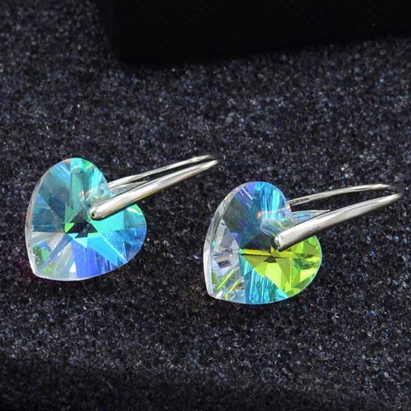 

Crystal Ocean Heart Shaped Zircon Stud Earrings, White